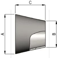 Hygienic Concentric Reducer Schematic