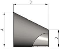 Hygienic Eccentric Reducer Schematic